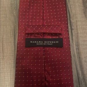 Banana Republic Red Pin-Dot Italian Silk Made In Italy